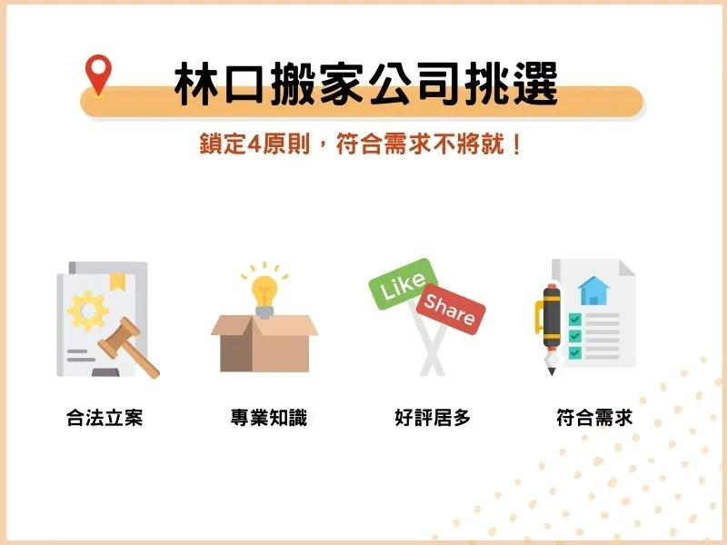 林口搬家公司挑選4原則：符合需求不將就！