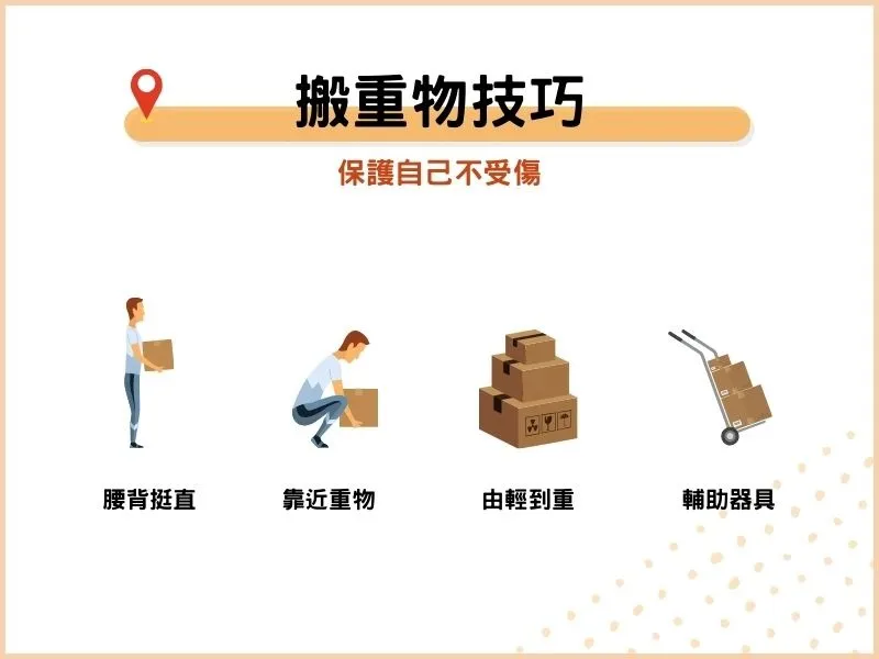 保護自己不受傷！4個搬重物技巧分享
