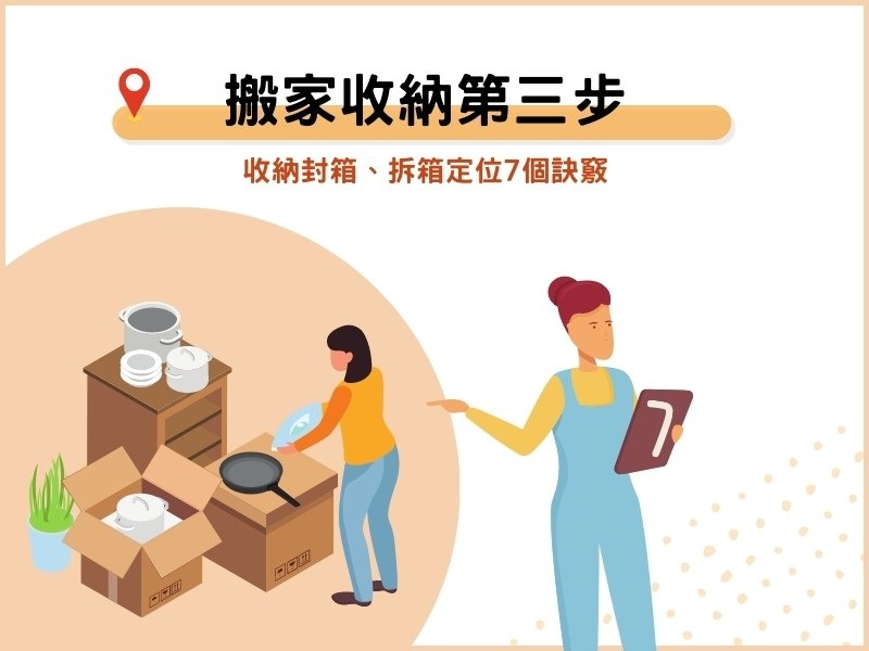 搬家收納第三步：收納封箱、拆箱定位7個訣竅