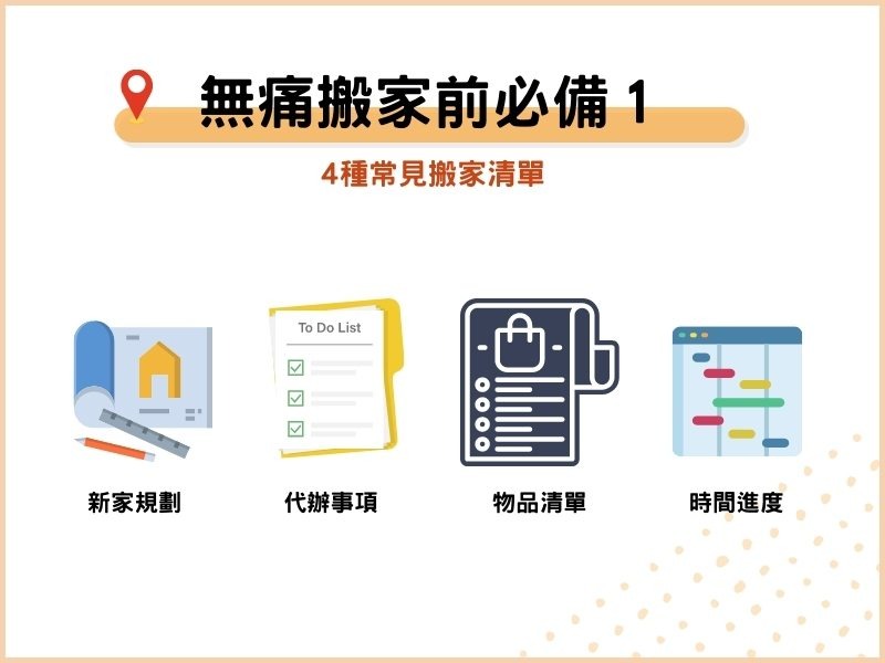 無痛搬家前必備１：搬家清單
