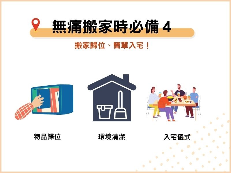 無痛搬家時必備４：搬家歸位、簡單入宅！