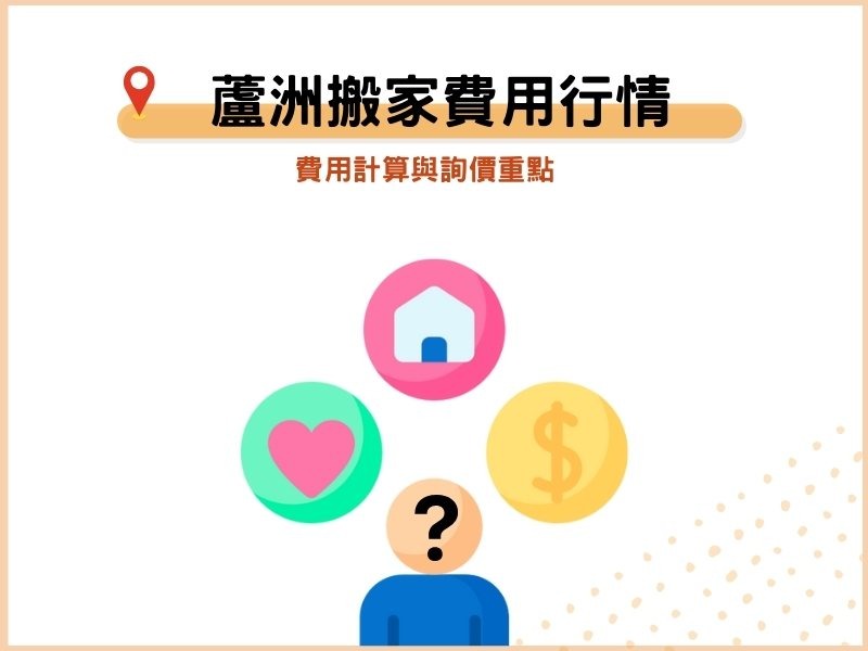 蘆洲搬家費用行情：費用計算與詢價重點