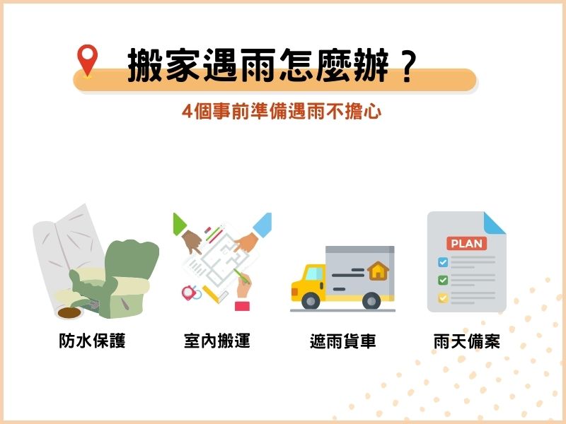 4個事前準備，下雨天搬家也不怕！