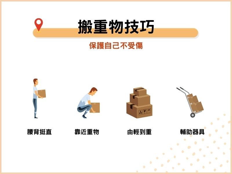 保護自己不受傷！4個搬重物技巧分享