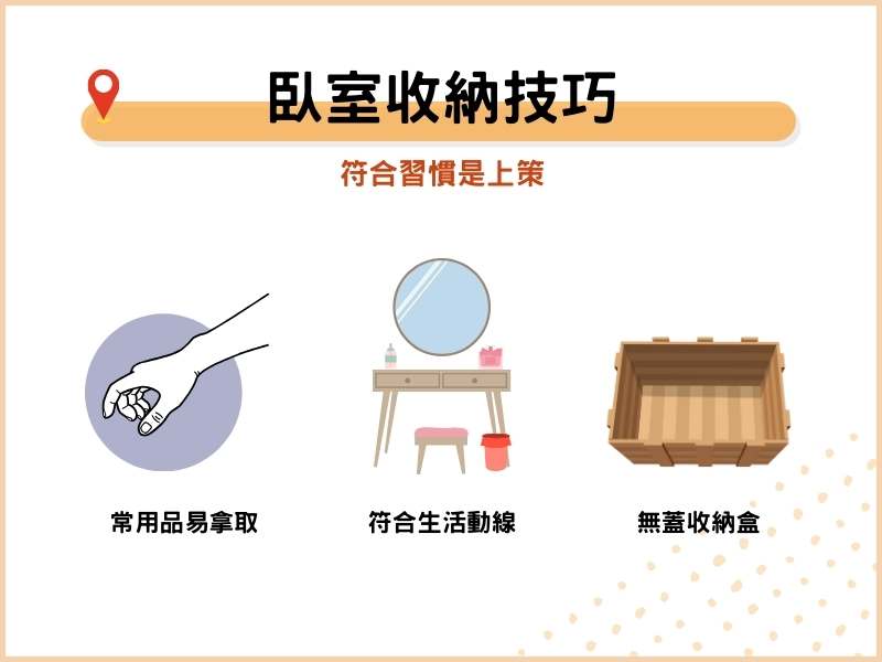 臥室收納技巧分享：收納空間不是愈多愈好，符合習慣才是上策