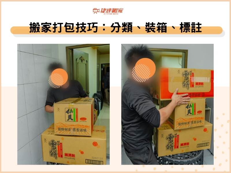 搬家物品打包技巧：分類、裝箱、箱外標註內容物